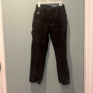 Black Cargo Pants (RAGGED)